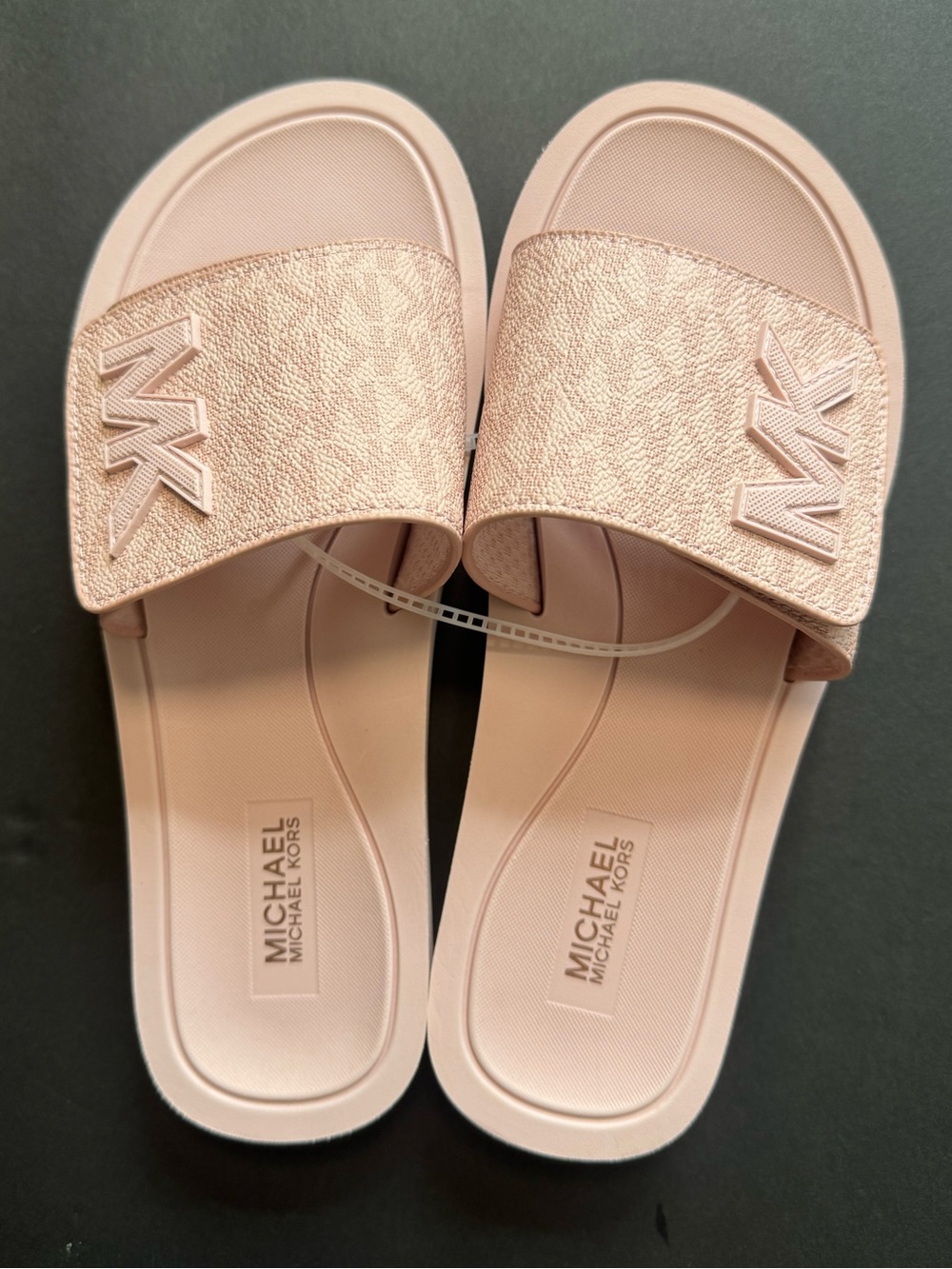 Michael Kors Women's Powder Blush Palmer Signature Slide Sandal Size 7M New